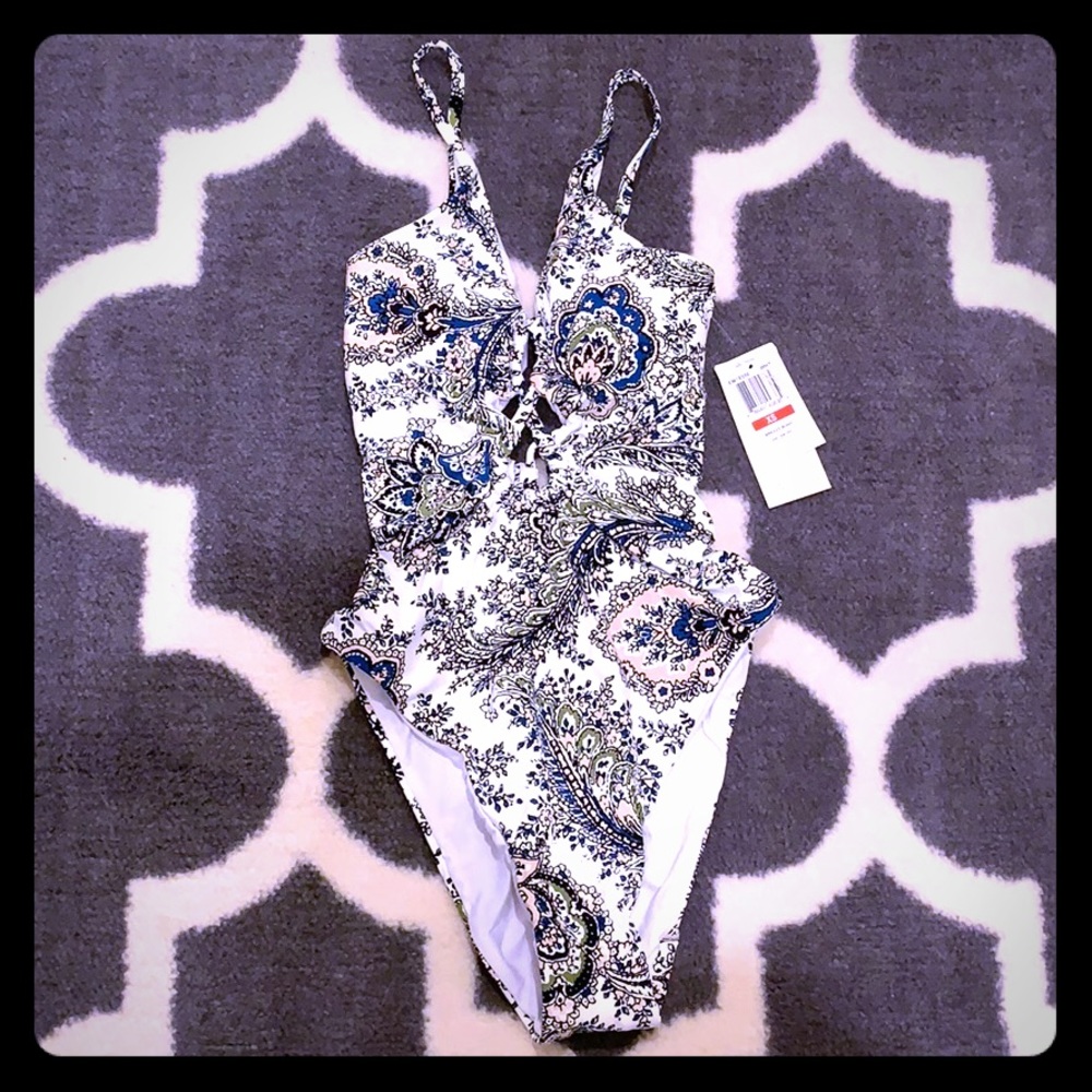 NWT! Ella Moss Breezy Boho Halter One Piece